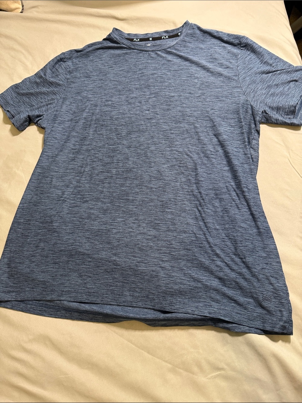 FLX Men's Short-Sleeve Crew Tee in Heather Navy